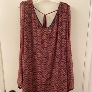 Long Sleeve Paisley Boho Dress